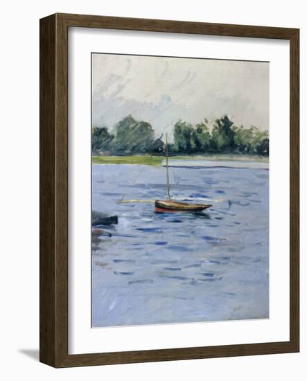 Bateau au Mouillage sur La Seine, c.1890-91-Gustave Caillebotte-Framed Giclee Print