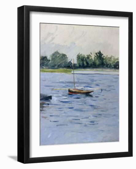 Bateau au Mouillage sur La Seine, c.1890-91-Gustave Caillebotte-Framed Giclee Print