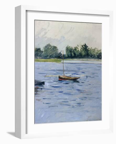 Bateau au Mouillage sur La Seine, c.1890-91-Gustave Caillebotte-Framed Giclee Print