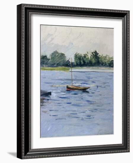 Bateau au Mouillage sur La Seine, c.1890-91-Gustave Caillebotte-Framed Giclee Print