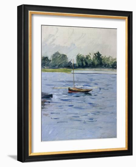 Bateau au Mouillage sur La Seine, c.1890-91-Gustave Caillebotte-Framed Giclee Print