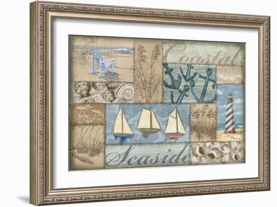 Bateau Bay Collage I-Paul Brent-Framed Premium Giclee Print