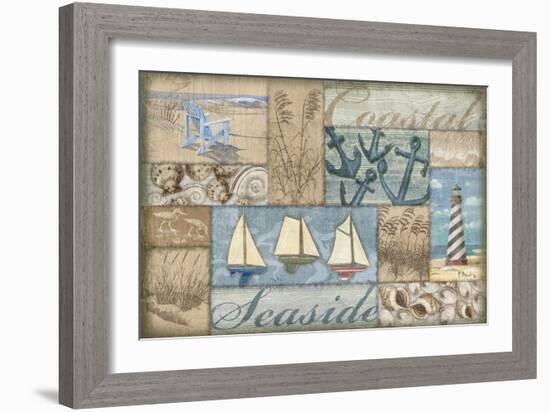 Bateau Bay Collage I-Paul Brent-Framed Premium Giclee Print