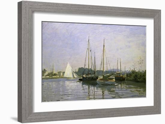 Bateau de Plaisance, Argenteuil-Claude Monet-Framed Giclee Print