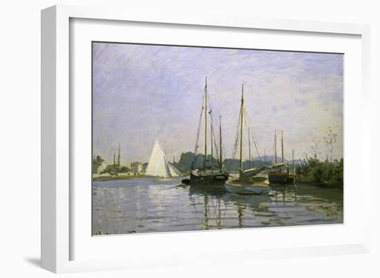 Bateau de Plaisance, Argenteuil-Claude Monet-Framed Giclee Print