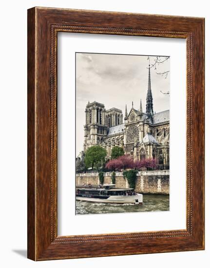 Bateau Mouche des Vedettes de Paris - Notre Dame Cathedral - Paris - France-Philippe Hugonnard-Framed Photographic Print