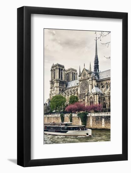 Bateau Mouche des Vedettes de Paris - Notre Dame Cathedral - Paris - France-Philippe Hugonnard-Framed Photographic Print