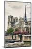 Bateau Mouche des Vedettes de Paris - Notre Dame Cathedral - Paris - France-Philippe Hugonnard-Mounted Photographic Print