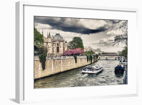 Bateau Mouche des Vedettes de Paris - Notre Dame Cathedral - Paris - France-Philippe Hugonnard-Framed Photographic Print