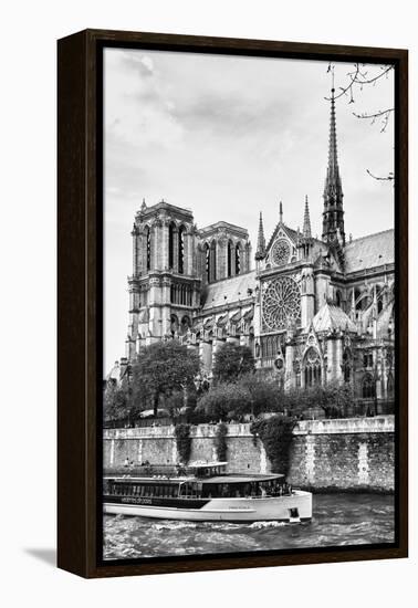 Bateau Mouche des Vedettes de Paris - Notre Dame Cathedral - Paris - France-Philippe Hugonnard-Framed Premier Image Canvas