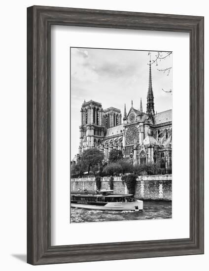 Bateau Mouche des Vedettes de Paris - Notre Dame Cathedral - Paris - France-Philippe Hugonnard-Framed Photographic Print