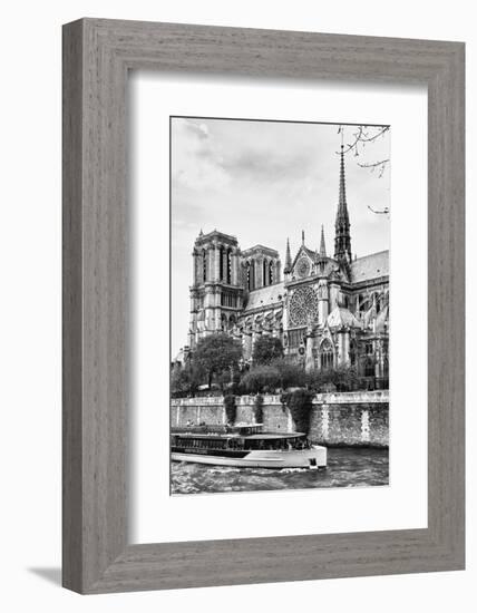 Bateau Mouche des Vedettes de Paris - Notre Dame Cathedral - Paris - France-Philippe Hugonnard-Framed Photographic Print