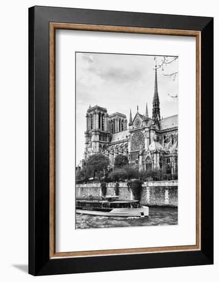 Bateau Mouche des Vedettes de Paris - Notre Dame Cathedral - Paris - France-Philippe Hugonnard-Framed Photographic Print