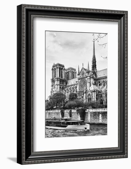 Bateau Mouche des Vedettes de Paris - Notre Dame Cathedral - Paris - France-Philippe Hugonnard-Framed Photographic Print