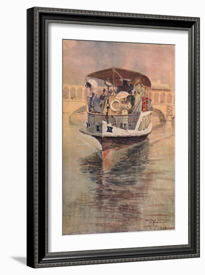 Bateau-Parisien at the Point Du Jour, 1915-Charles Jouas-Framed Giclee Print