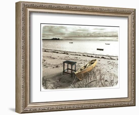 Bateau Sur Plage-Jean Onesti-Framed Art Print