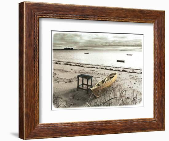 Bateau Sur Plage-Jean Onesti-Framed Art Print