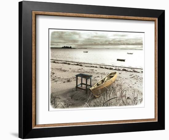 Bateau Sur Plage-Jean Onesti-Framed Art Print