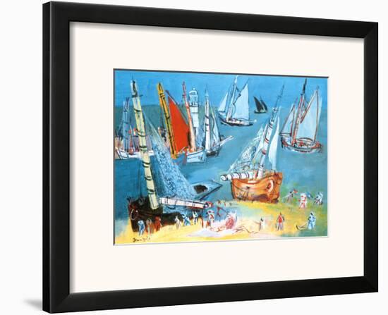 Bateaux Dans Ie Port-Raoul Dufy-Framed Art Print