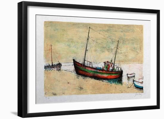 Bâteaux de pêche à Arcachon-Bernard Gantner-Framed Limited Edition