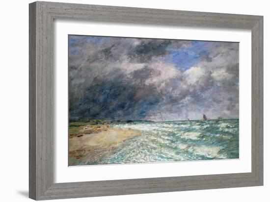 Bateaux L'estuaire De La Seine, 1880 (Pastels on Paper)-Eugene Louis Boudin-Framed Giclee Print