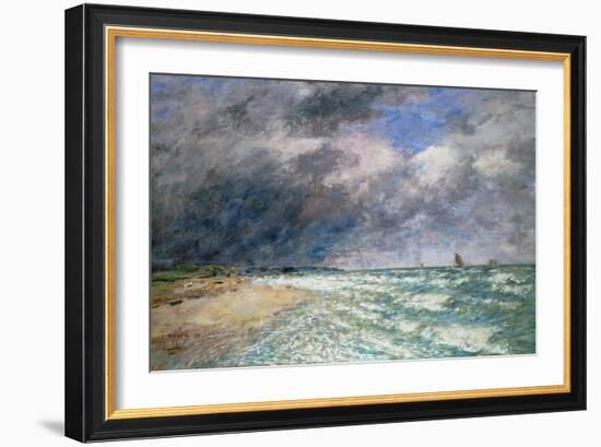 Bateaux L'estuaire De La Seine, 1880 (Pastels on Paper)-Eugene Louis Boudin-Framed Giclee Print