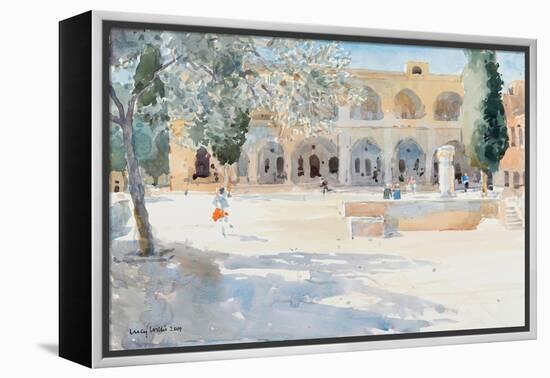 Batei Mahase Square, Old Jerusalem, 2019 (W/C on Paper)-Lucy Willis-Framed Premier Image Canvas