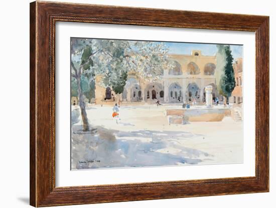 Batei Mahase Square, Old Jerusalem, 2019 (W/C on Paper)-Lucy Willis-Framed Giclee Print