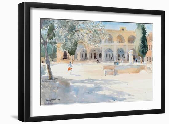 Batei Mahase Square, Old Jerusalem, 2019 (W/C on Paper)-Lucy Willis-Framed Giclee Print