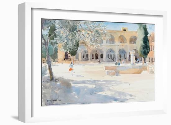 Batei Mahase Square, Old Jerusalem, 2019 (W/C on Paper)-Lucy Willis-Framed Giclee Print