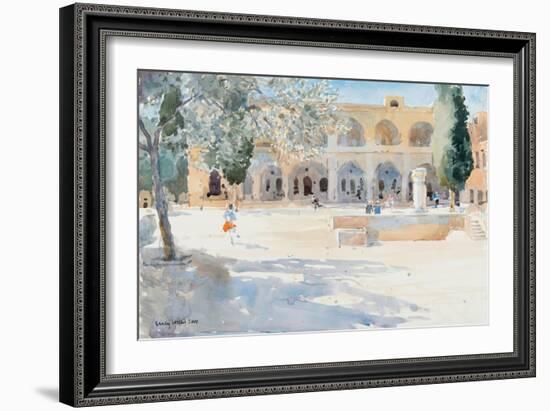 Batei Mahase Square, Old Jerusalem, 2019 (W/C on Paper)-Lucy Willis-Framed Giclee Print