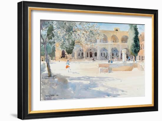 Batei Mahase Square, Old Jerusalem, 2019 (W/C on Paper)-Lucy Willis-Framed Giclee Print