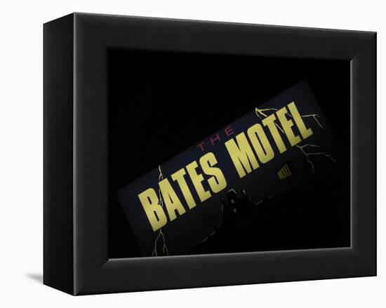 Bates Motel Sign, Coeur d'Alene, Idaho, USA-Nancy & Steve Ross-Framed Premier Image Canvas