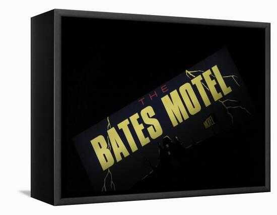 Bates Motel Sign, Coeur d'Alene, Idaho, USA-Nancy & Steve Ross-Framed Premier Image Canvas