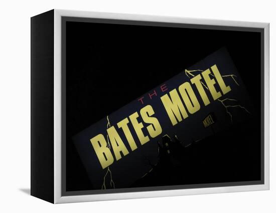 Bates Motel Sign, Coeur d'Alene, Idaho, USA-Nancy & Steve Ross-Framed Premier Image Canvas