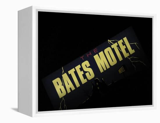 Bates Motel Sign, Coeur d'Alene, Idaho, USA-Nancy & Steve Ross-Framed Premier Image Canvas