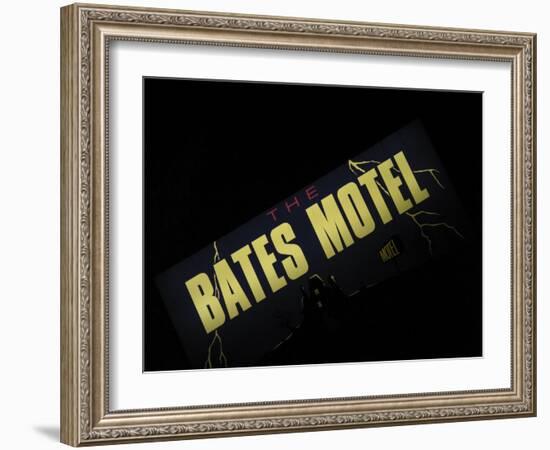 Bates Motel Sign, Coeur d'Alene, Idaho, USA-Nancy & Steve Ross-Framed Photographic Print