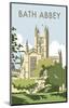 Bath Abbey - Dave Thompson Contemporary Travel Print-Dave Thompson-Mounted Giclee Print