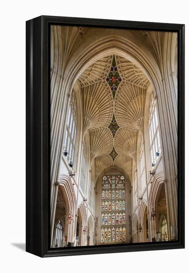 Bath Abbey Interior, Bath, Avon and Somerset, England, United Kingdom, Europe-Matthew Williams-Ellis-Framed Premier Image Canvas