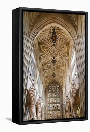 Bath Abbey Interior, Bath, Avon and Somerset, England, United Kingdom, Europe-Matthew Williams-Ellis-Framed Premier Image Canvas