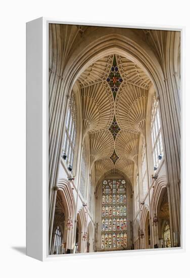 Bath Abbey Interior, Bath, Avon and Somerset, England, United Kingdom, Europe-Matthew Williams-Ellis-Framed Premier Image Canvas