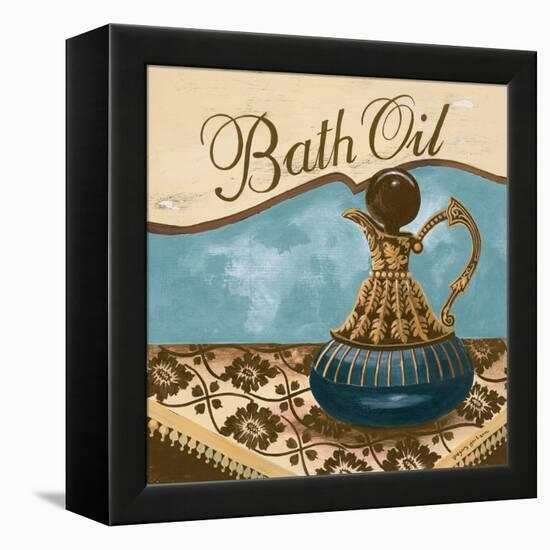 Bath Accessories II - Blue Bath Oil-Gregory Gorham-Framed Stretched Canvas