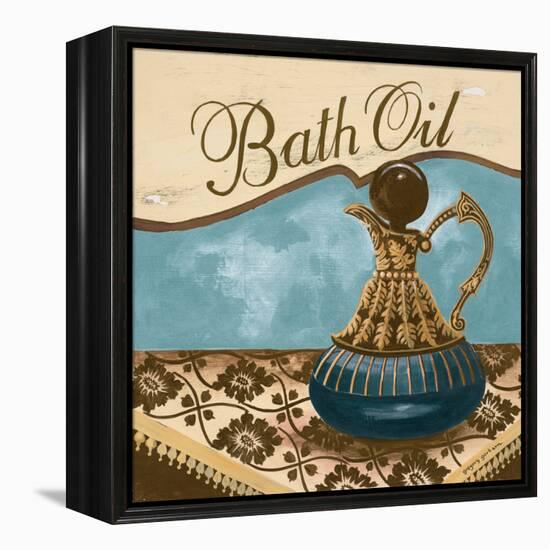 Bath Accessories II - Blue Bath Oil-Gregory Gorham-Framed Stretched Canvas