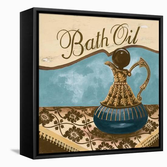 Bath Accessories II - Blue Bath Oil-Gregory Gorham-Framed Stretched Canvas