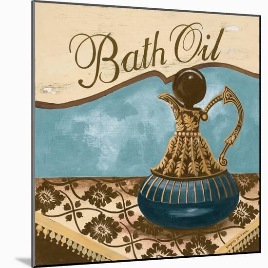 Bath Accessories II - Blue Bath Oil-Gregory Gorham-Mounted Art Print