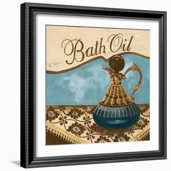 Bath Accessories II - Blue Bath Oil-Gregory Gorham-Framed Art Print