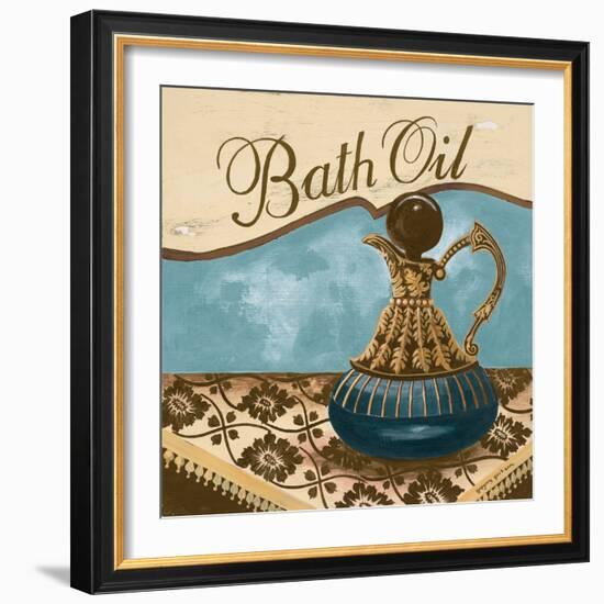 Bath Accessories II - Blue Bath Oil-Gregory Gorham-Framed Art Print