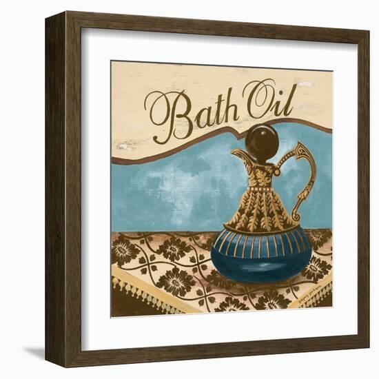 Bath Accessories II - Blue Bath Oil-Gregory Gorham-Framed Art Print