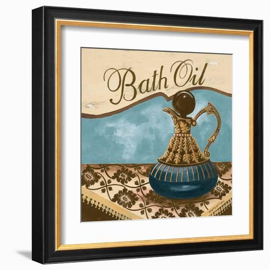 Bath Accessories II - Blue Bath Oil-Gregory Gorham-Framed Art Print