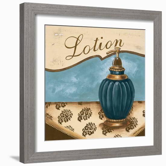 Bath Accessories IV - Blue Lotion-Gregory Gorham-Framed Art Print